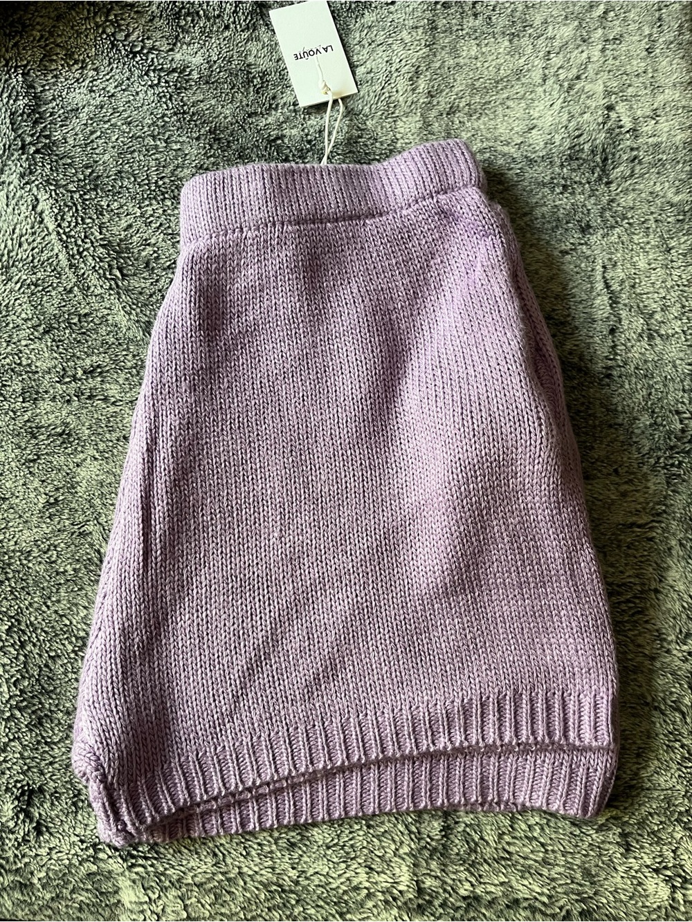 Vogue High-Waist Knit Shorts in Lavender